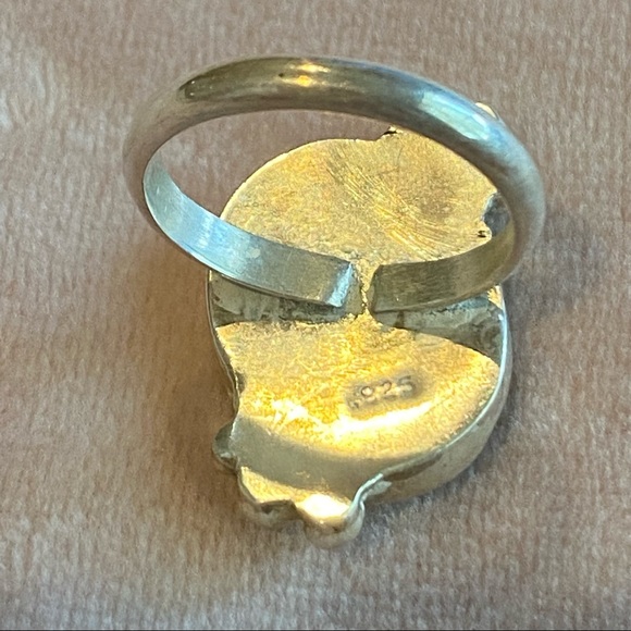 Sterling Silver and Abalone Shell Ring - HANDMADE! - Picture 4 of 6